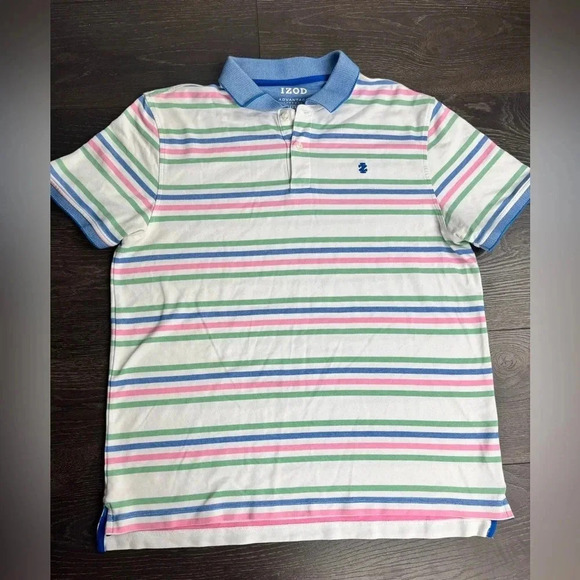 IZOD Advantage Performance Natural Stretch Stripe Polo Shirt Men's - Picture 1 of 2